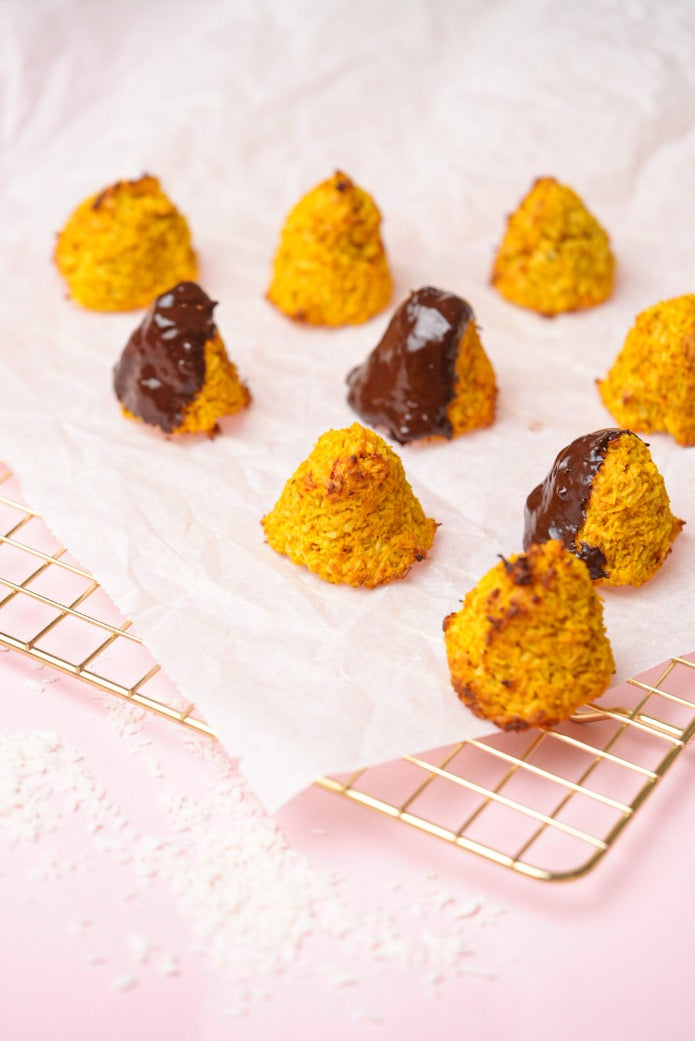 Kokostoppar med saffran