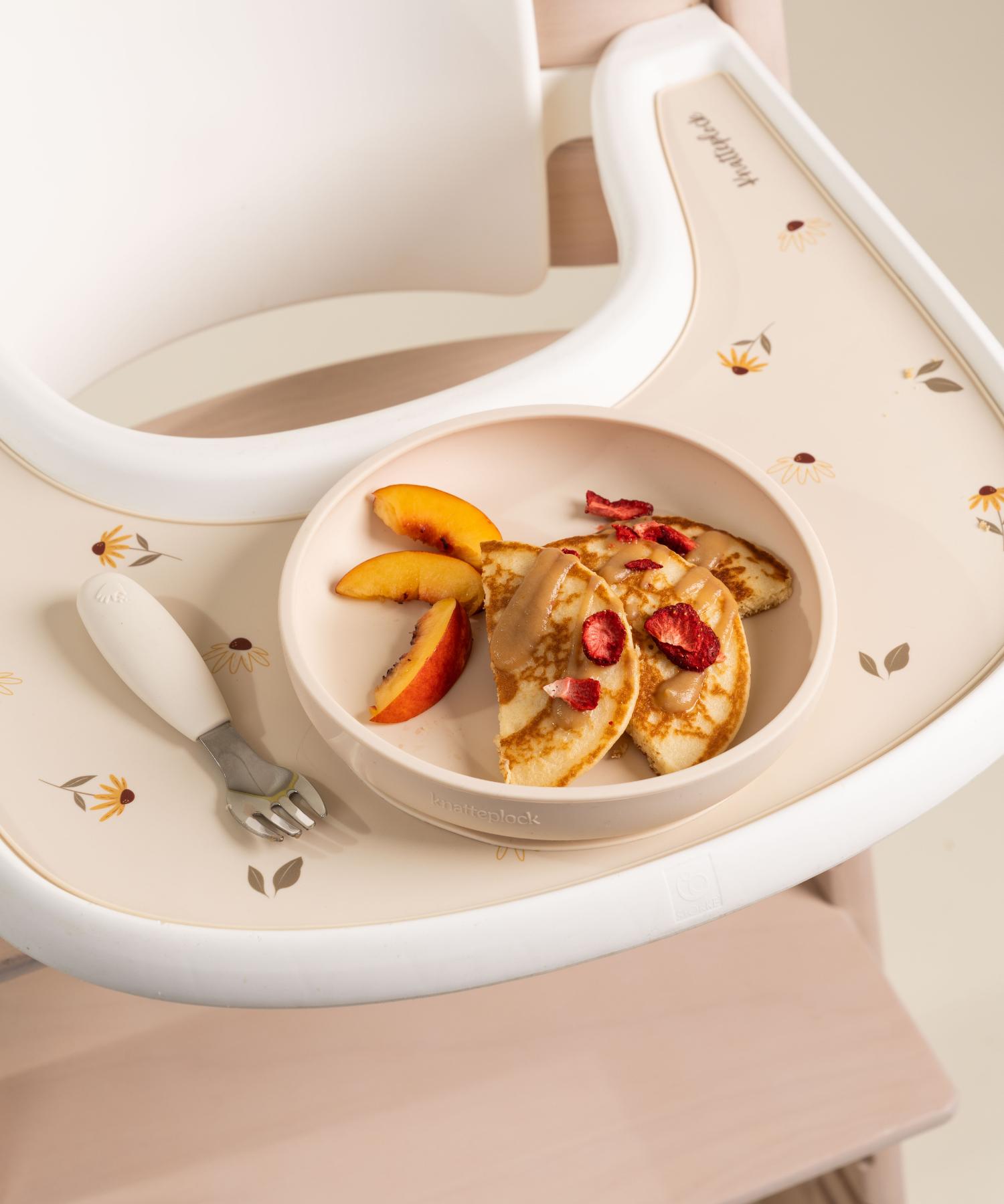 Barntallrik utan uppdelning med sugpropp Knatteplock