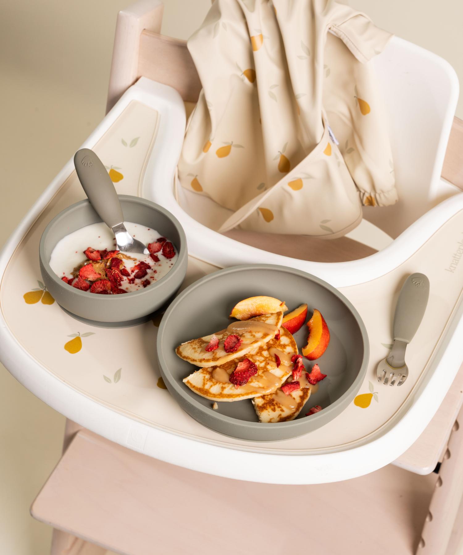 Barntallrik utan uppdelning med sugpropp Knatteplock