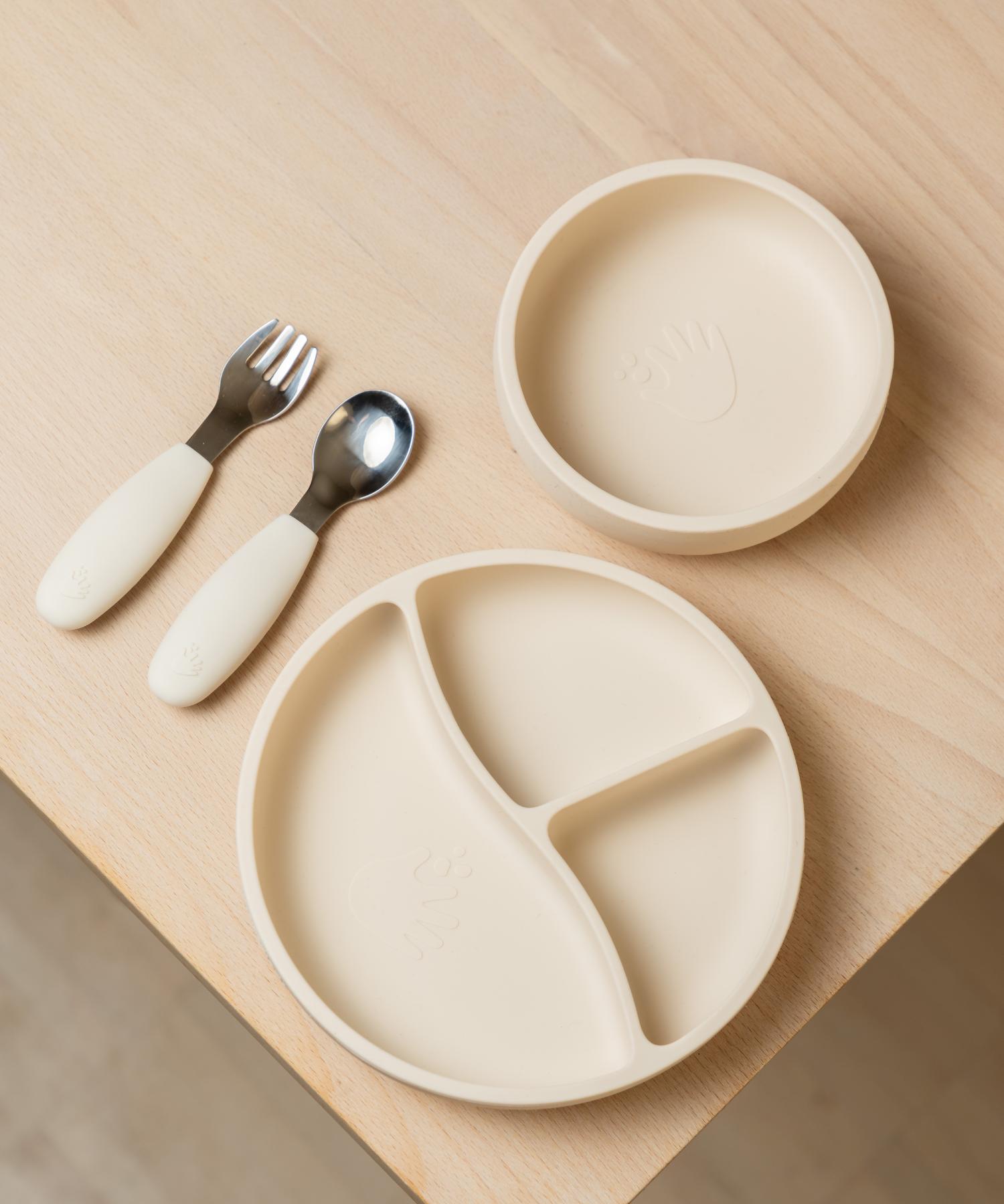 Barnservis i LFGB-certifierat silikon Knatteplock