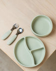 2 -pack children fork and children's spoon - Warm Pistachio
