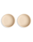 2 pack barnskal med sugpropp light sand