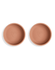 2 pack barnskal med sugpropp soft terracotta