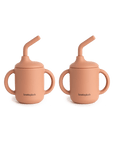 2 pack mugg med sugror soft terracotta