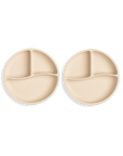 2 pack uppdelad barntallrik light sand