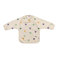 Bib with sleeves - Color hearts
