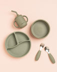 barnservis komplett dusty green knatteplock