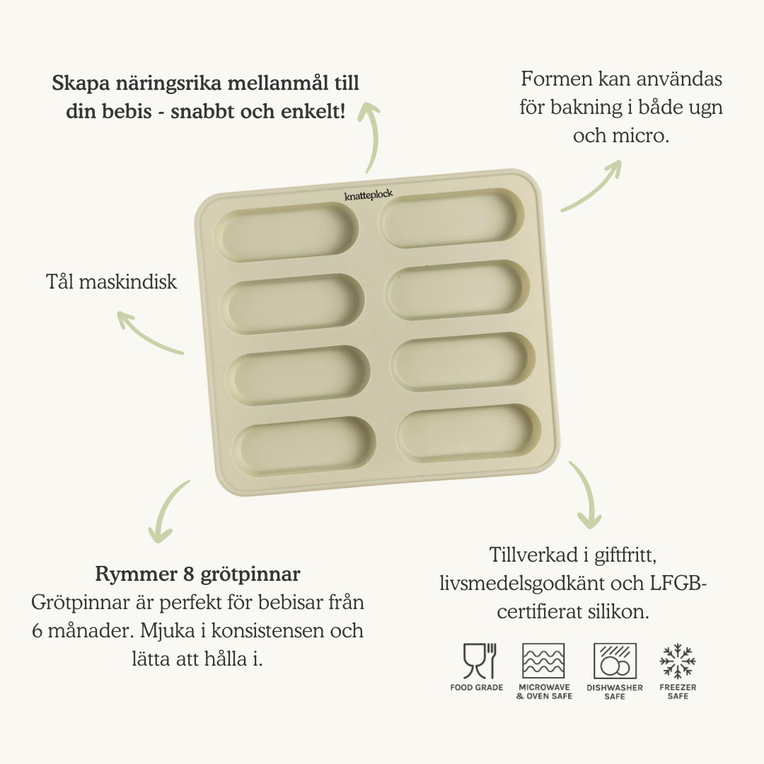 silikonform för grötpinnar