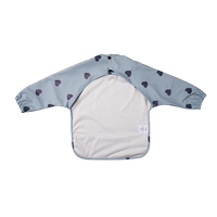 Bib with sleeves - Blue hearts