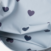 Bib with sleeves - Blue hearts