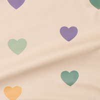 Bib with sleeves - Color hearts