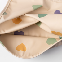 Bib with sleeves - Color hearts