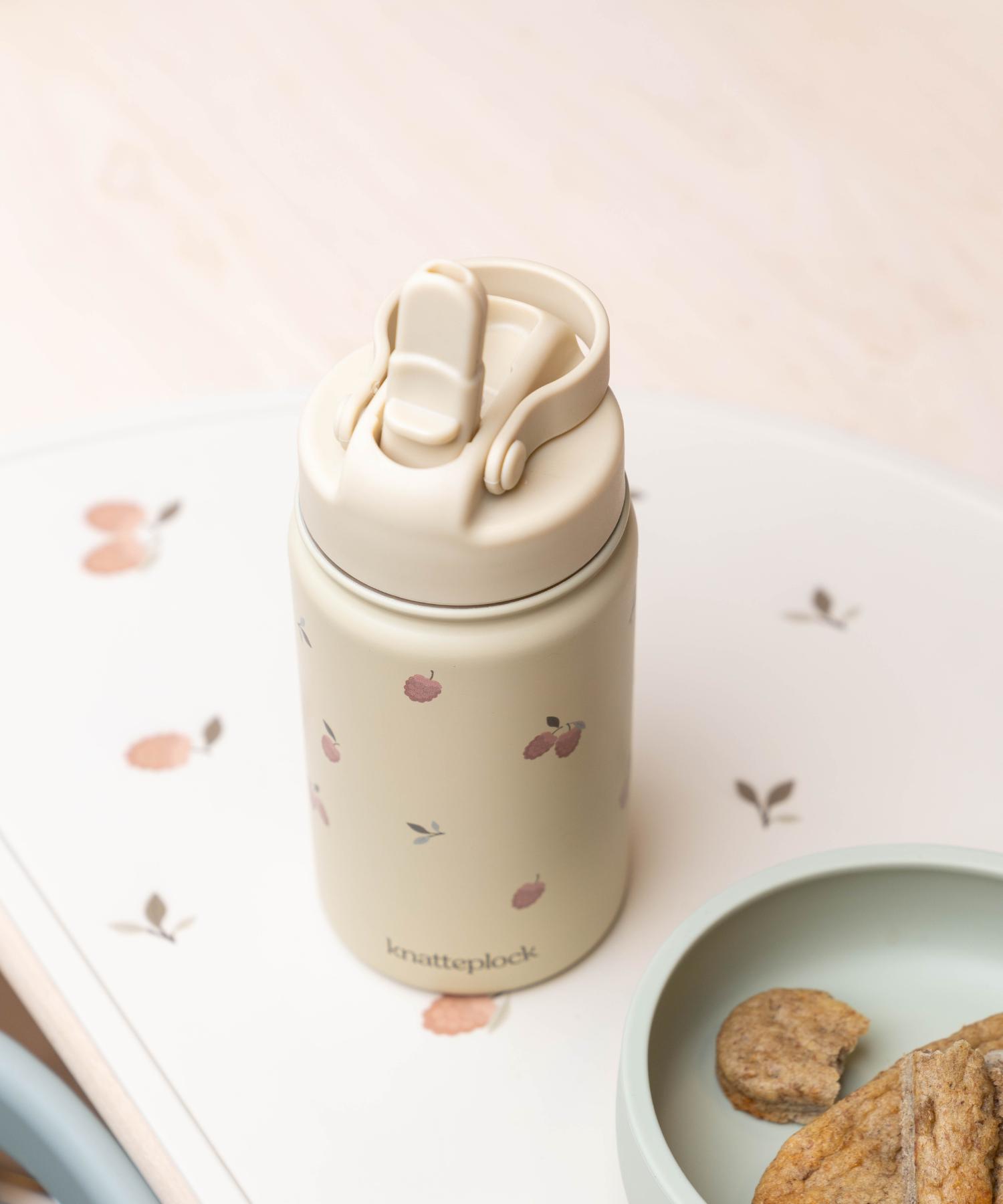 isolerad vattenflaska for barn raspberry