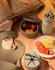 Lunch box in silicone - Dusty green