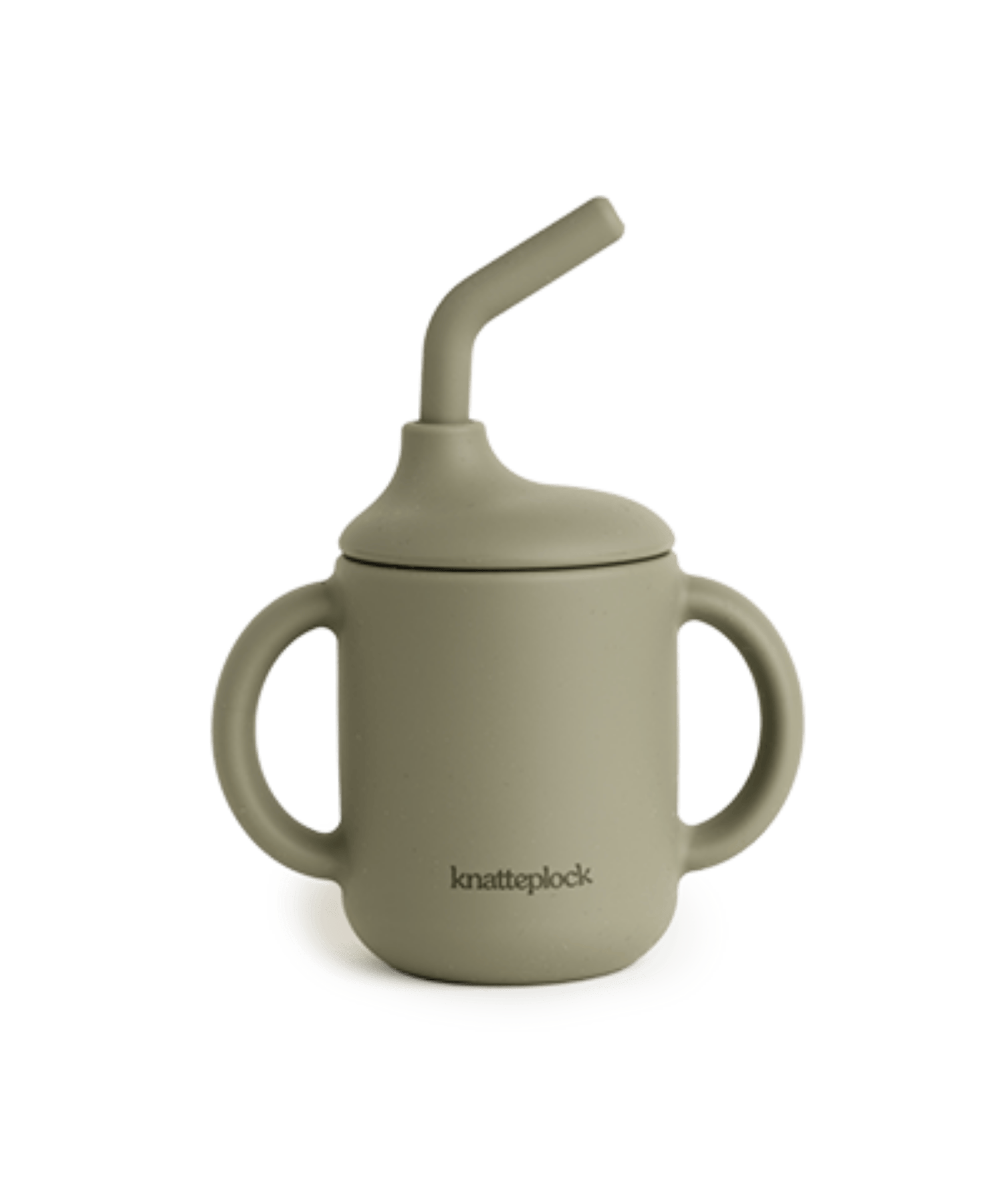 mugg med sugror silikon knatteplock dusty green