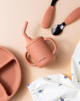 mugg med sugror soft terracotta 2-pack