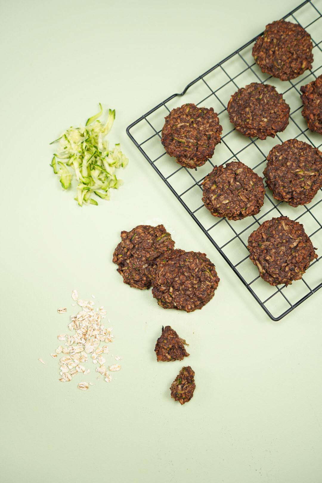Järnrika chokladkakor med zucchini
