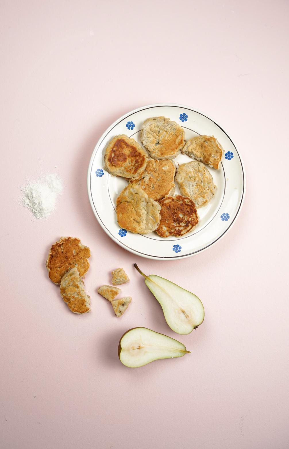Päronfritters med välling