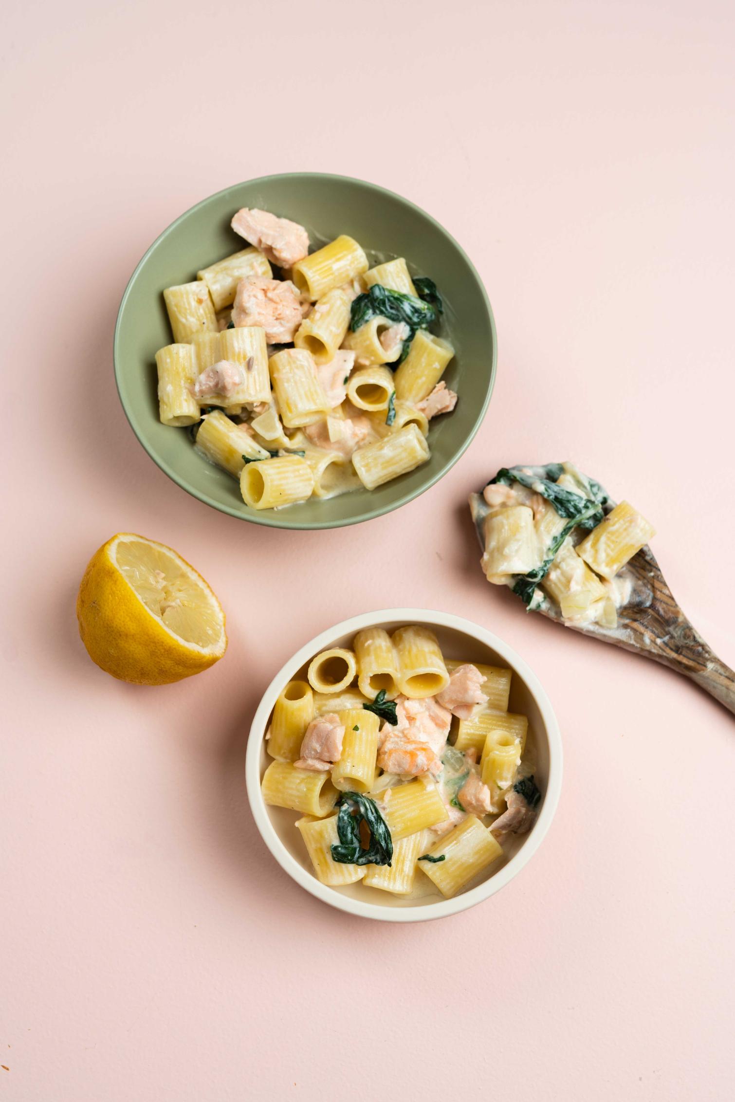 Snabb och krämig laxpasta