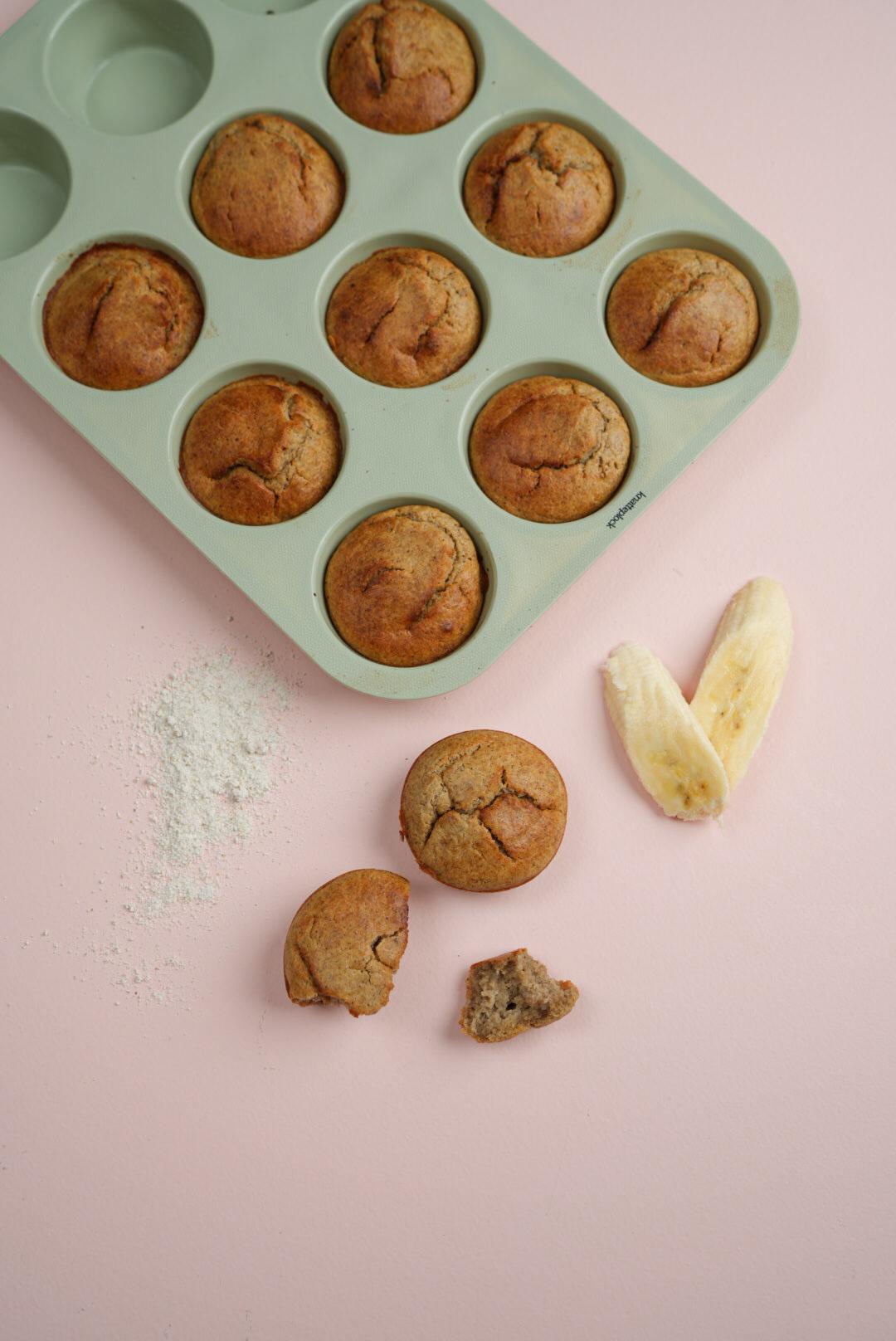 Fluffiga bananmuffins