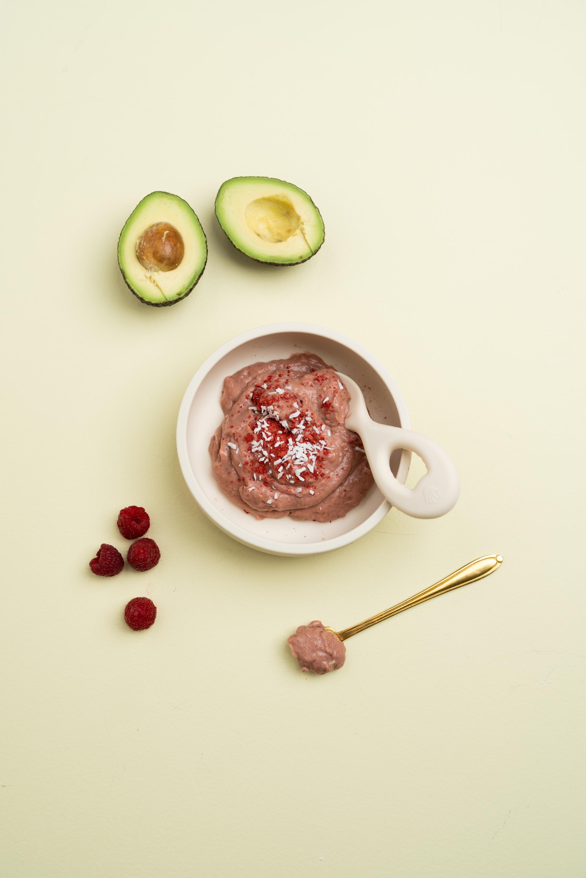 Krämig hallonmousse