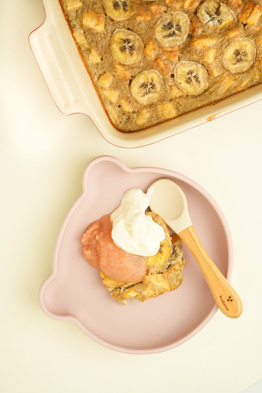 Bananpannkaka med äpple i ugn