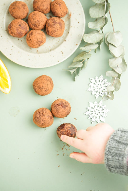 Chokladtryfflar med smak av apelsin