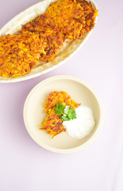 Rotsaksfritters - med morot och palsternacka