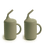 2-pack stor mugg med sugrör - Dusty green