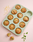 Muffinsform i silikon - Light pistachio Knatteplock