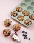 Muffinsform i silikon - Light pistachio Knatteplock