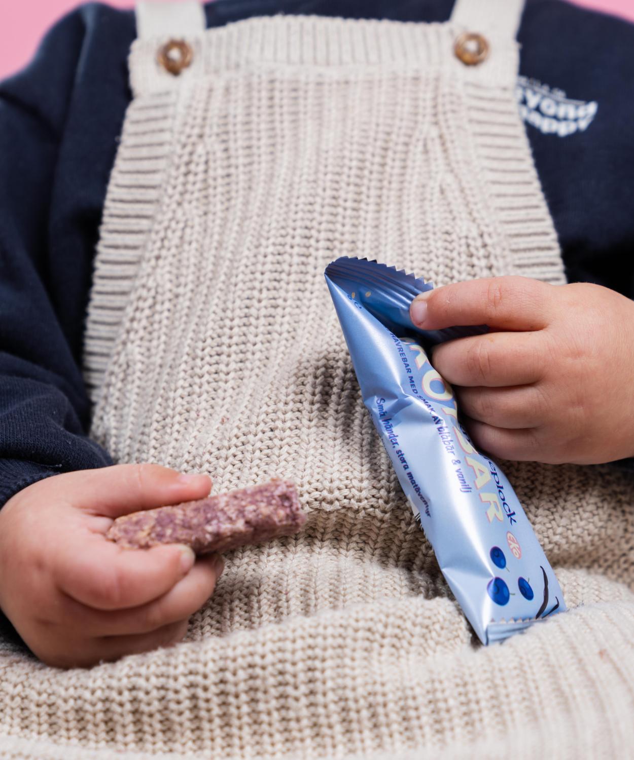 5-pack grötbars - Blåbär & vanilj Knatteplock