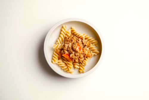 Pasta med gräddig köttfärssås
