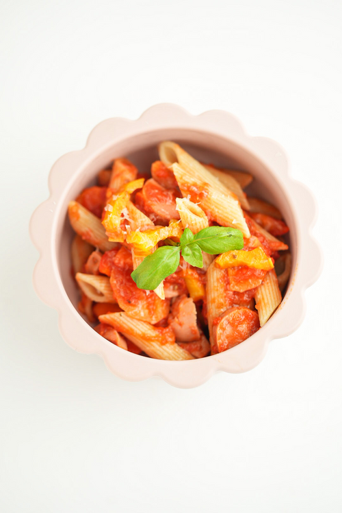 Tomatpasta med kycklingkorv