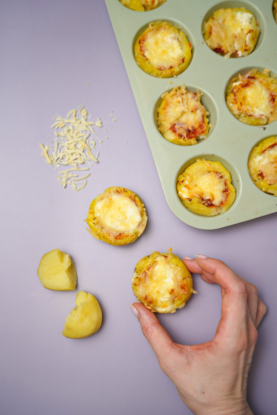 Potatismuffins med pizzasmak