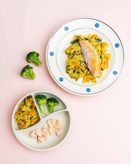 Krämig Curryrisoni med limelax