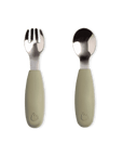 2 pack barngaffel och barnsked dusty green 