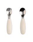 2 pack barngaffel och barnsked light sand 