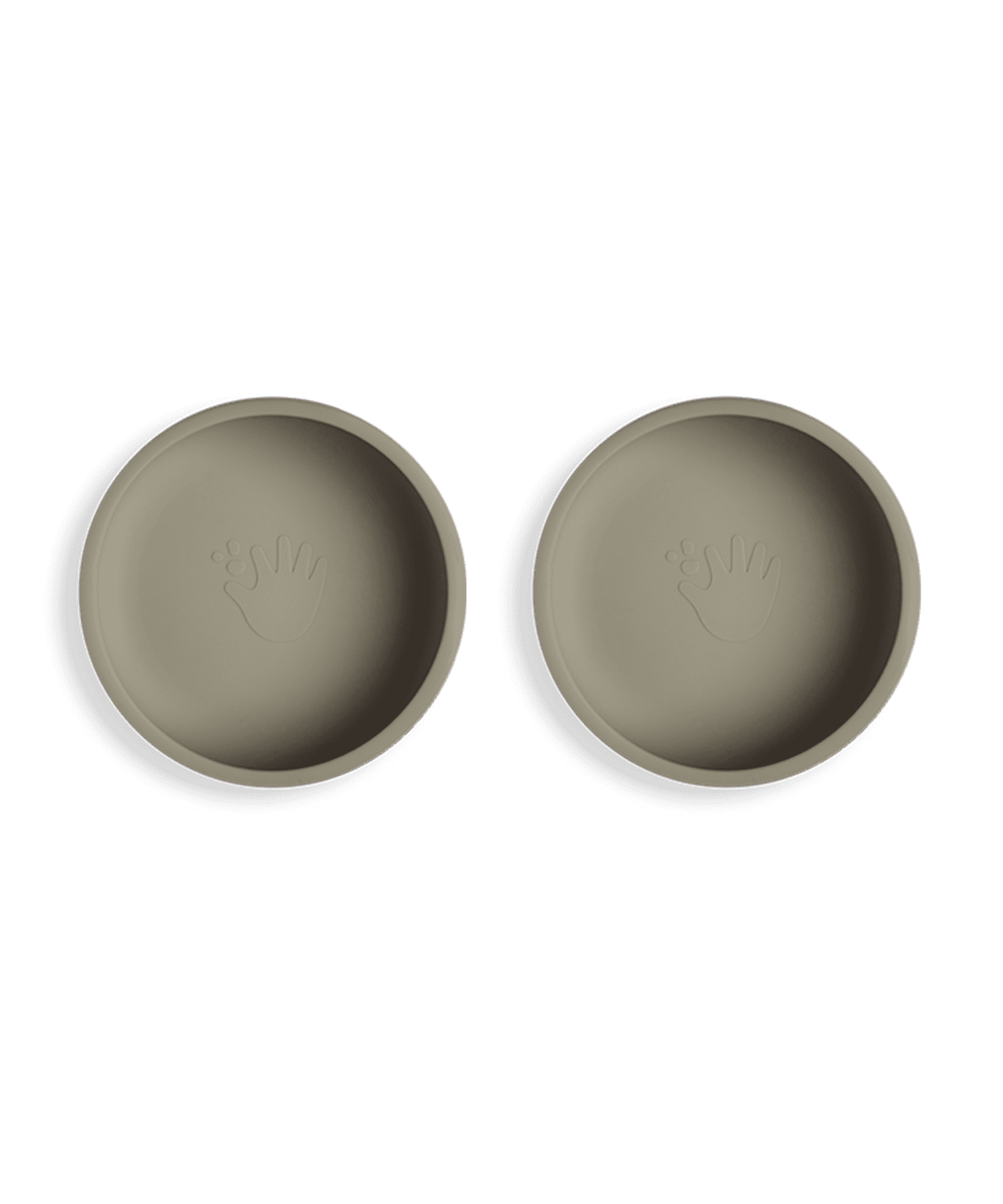 2 pack barnskal med sugpropp dusty green