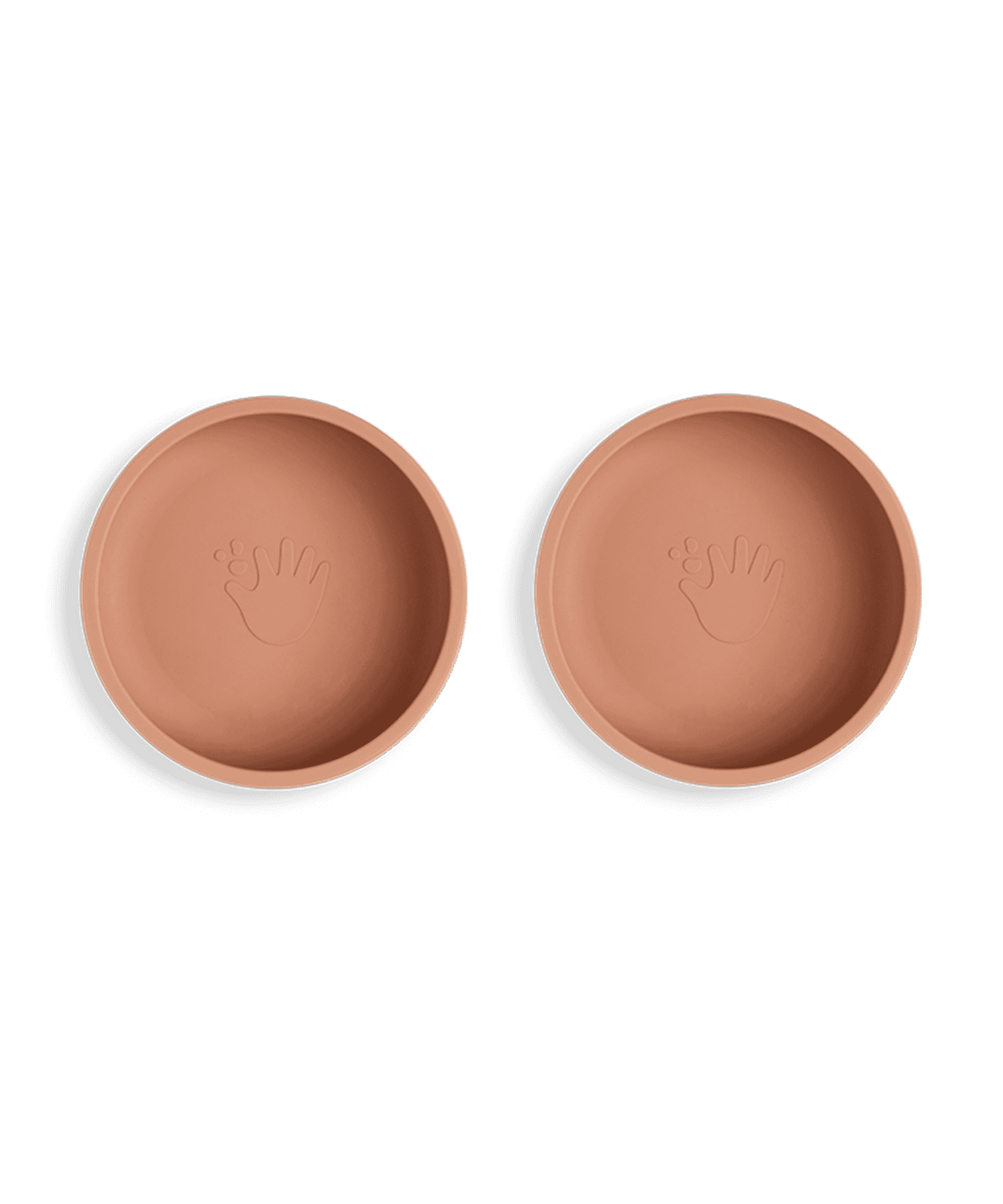 2 pack barnskal med sugpropp soft terracotta