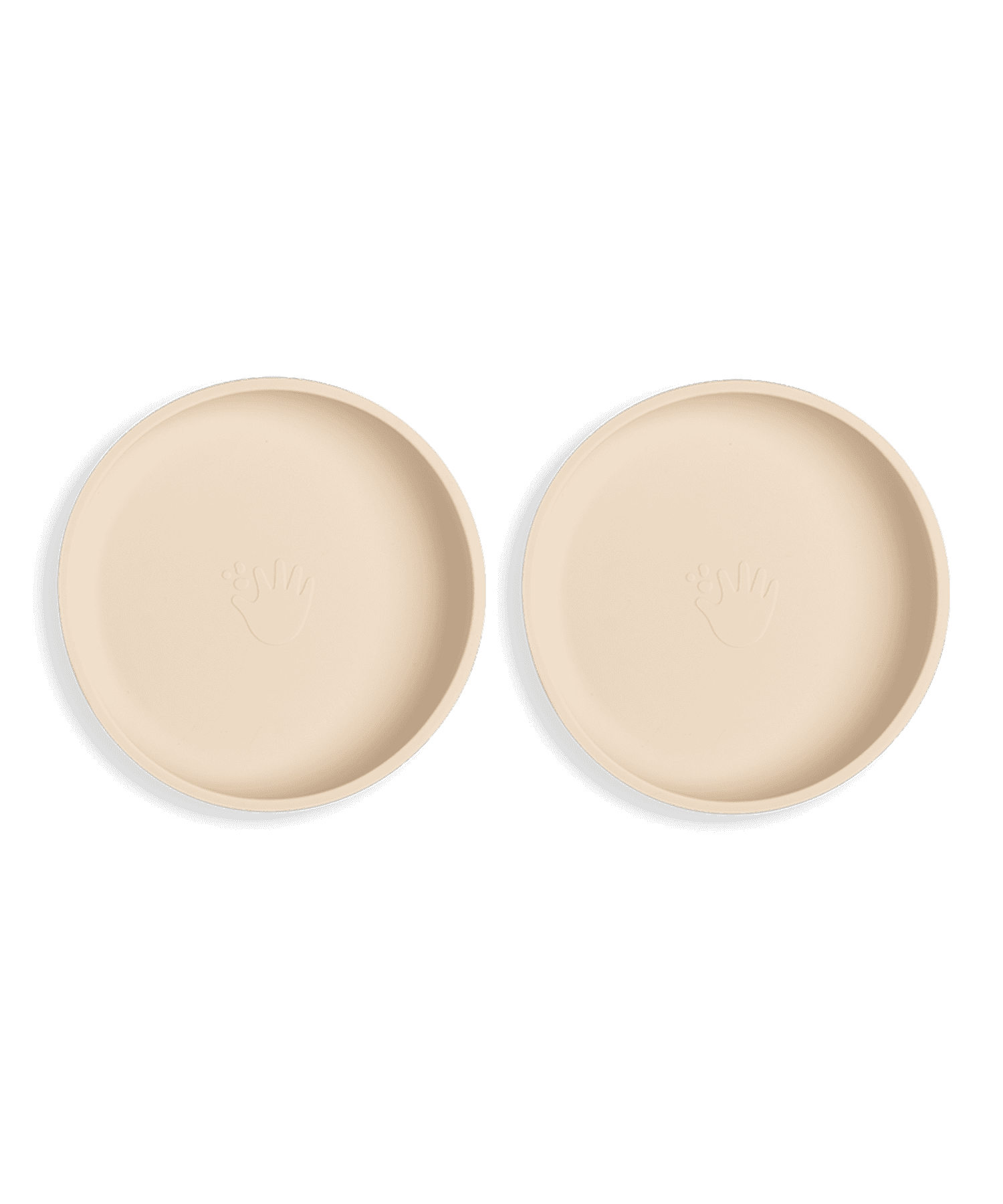 2 pack barntallrik light sand 