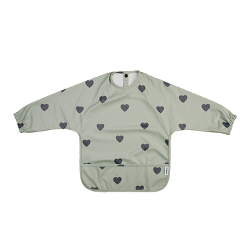 Bib - Green hearts