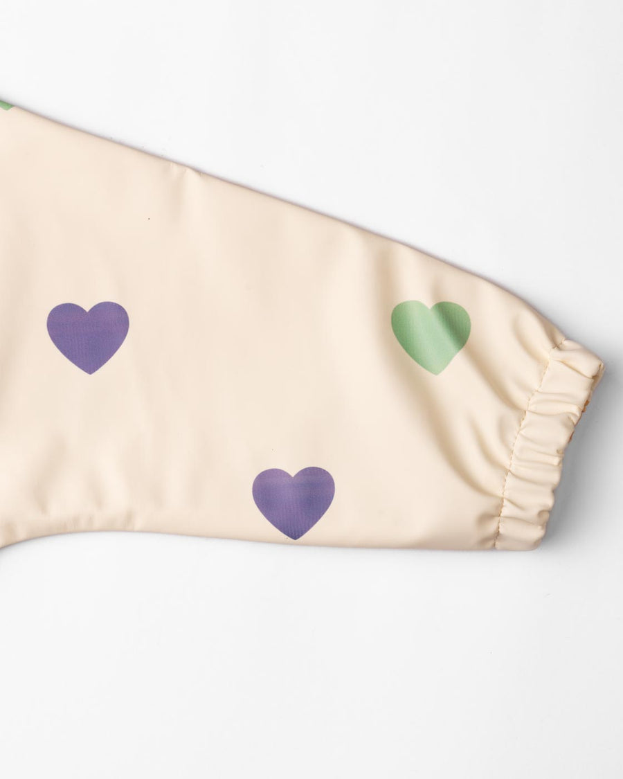 Bib with sleeves - Color hearts