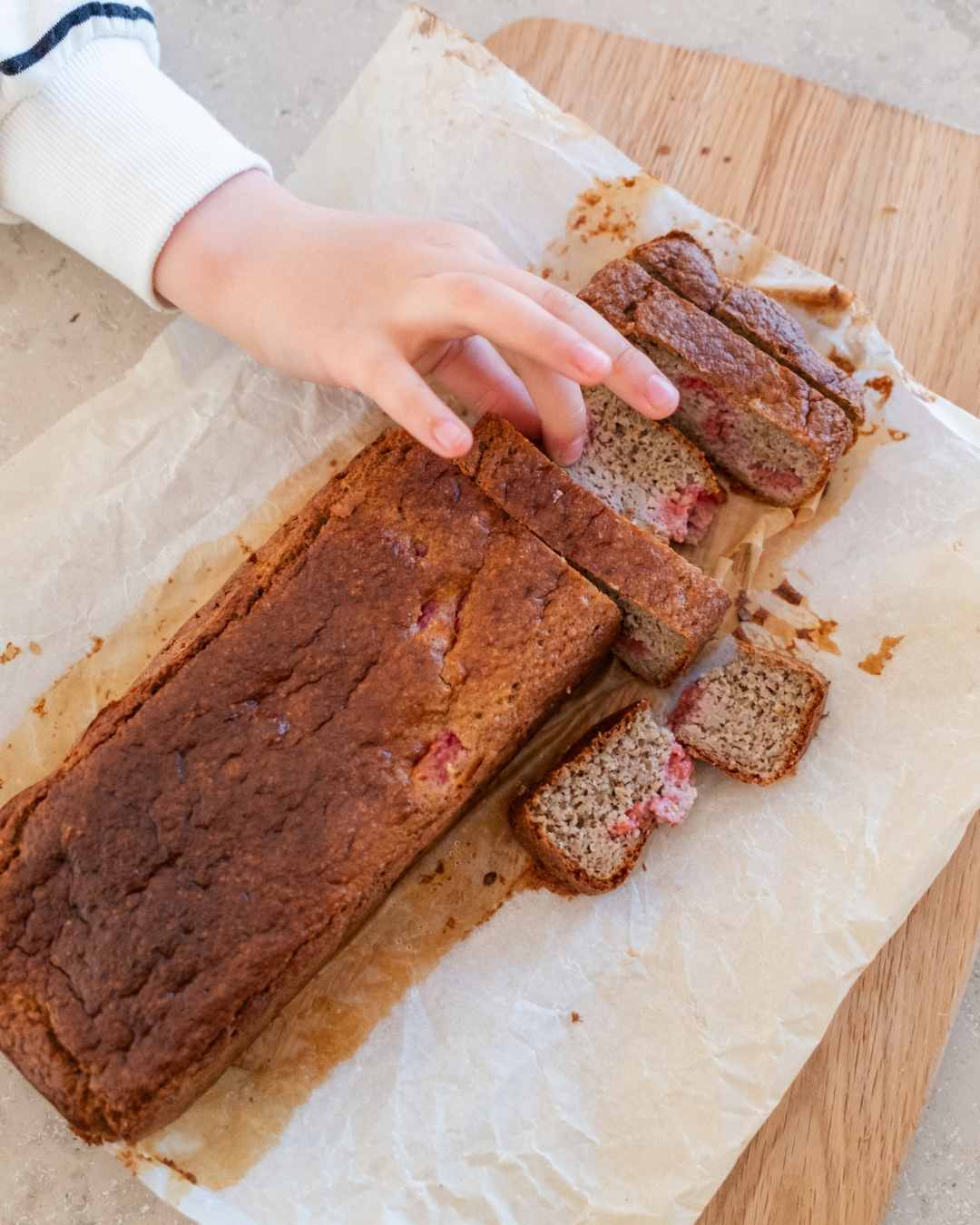 Bananbröd med hallon