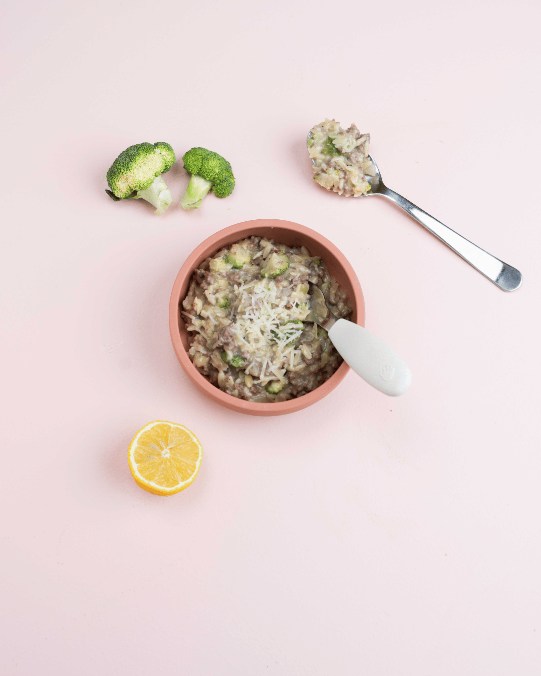 Krämig risoni med broccoli & färs