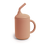 Stor mugg med sugrör - Soft terracotta