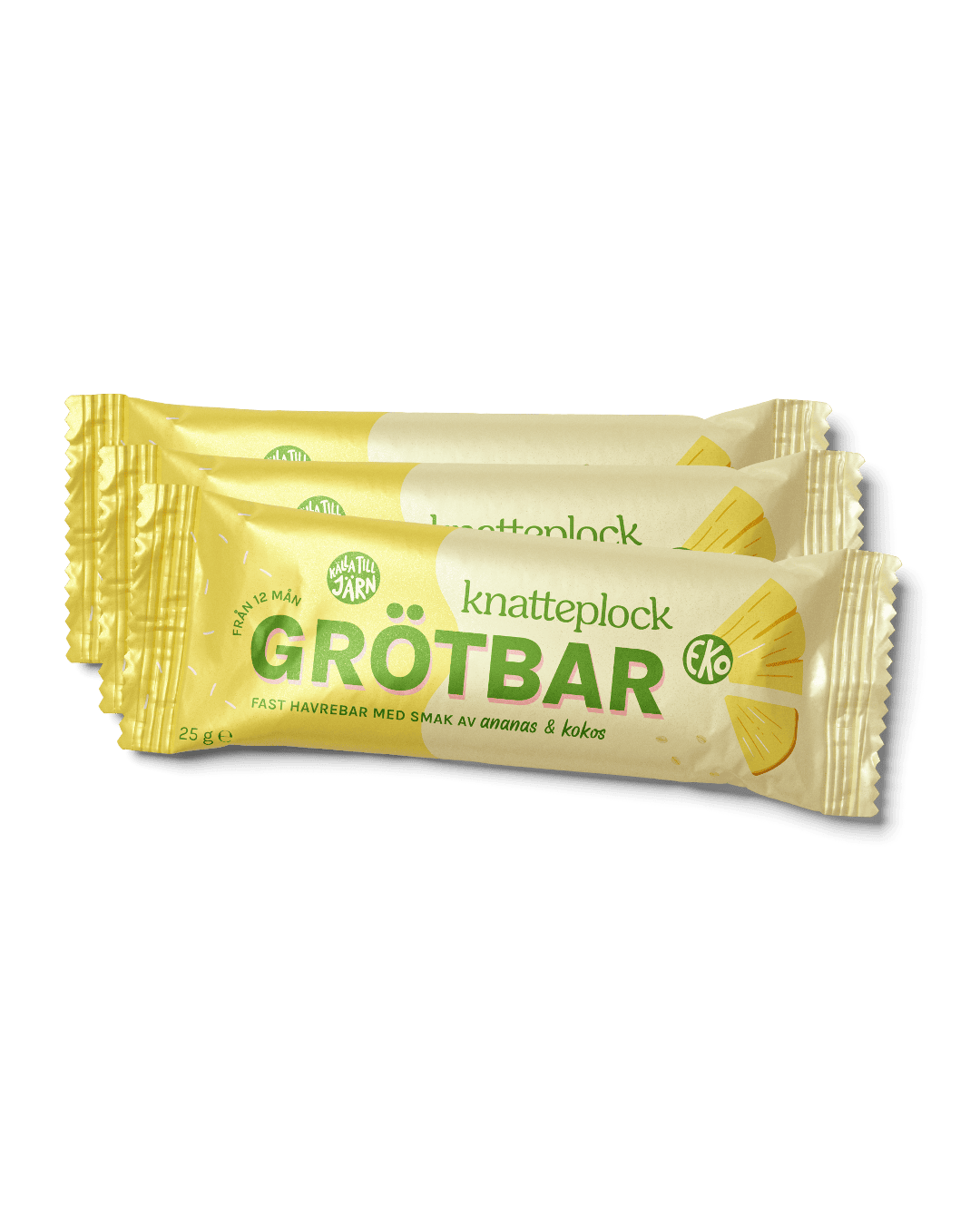 grotbar ananas och kokos 3-pack 