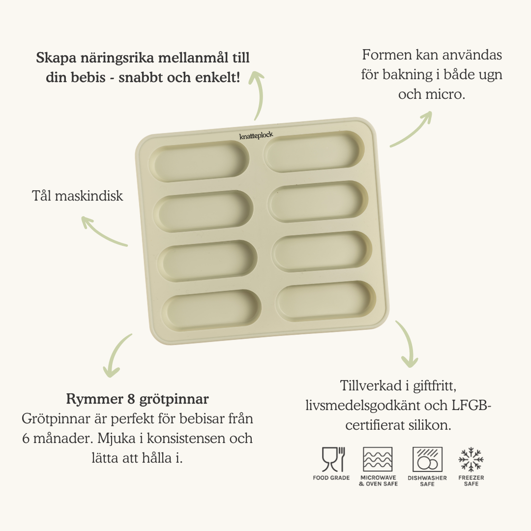 silikonform för grötpinnar barn