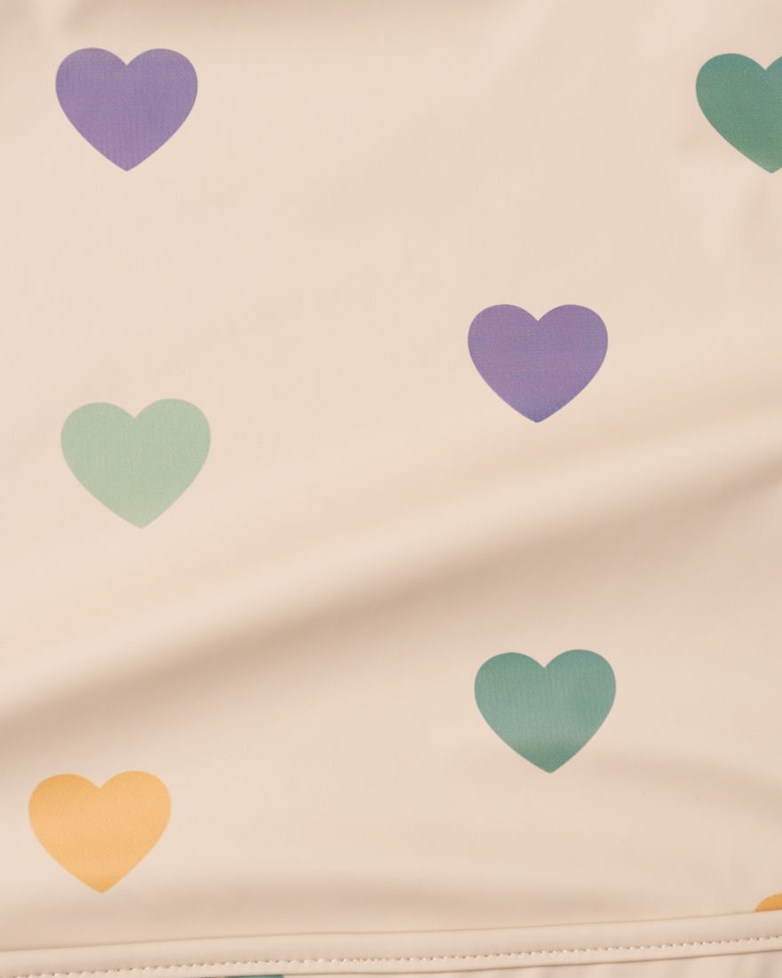 Bib with sleeves - Color hearts