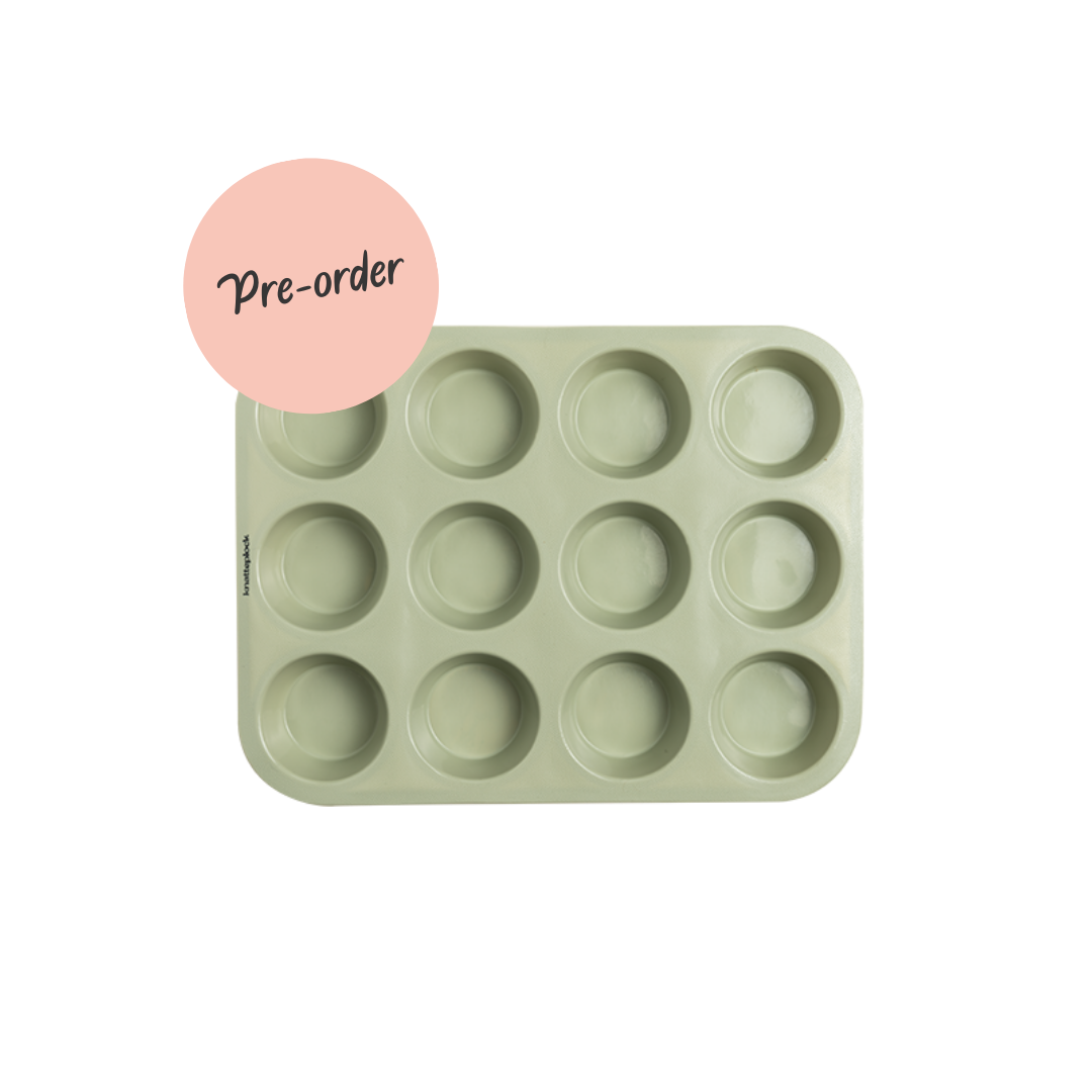 PRE-ORDER Muffinsform i silikon - Light pistachio